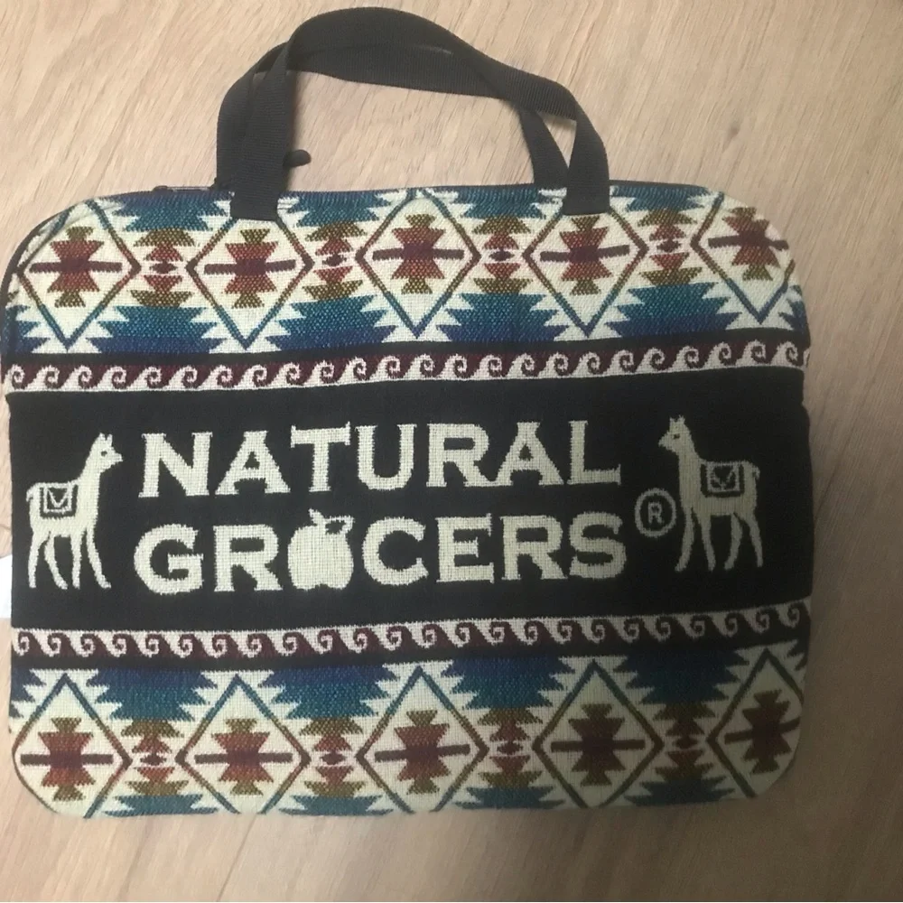Natural Grocers Laptop Bag Equador Wool Padded.